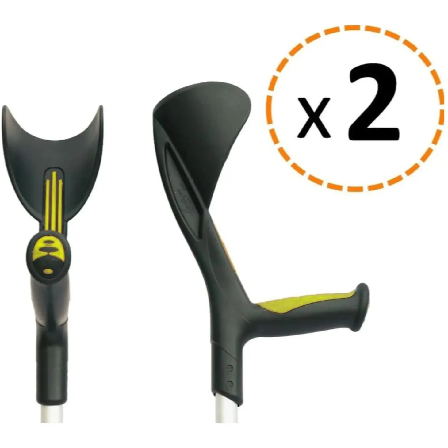 Muletas Regulables Anatómicas Verde Pistacho | Pack 2 Unidades Ortoprime Ortoprime