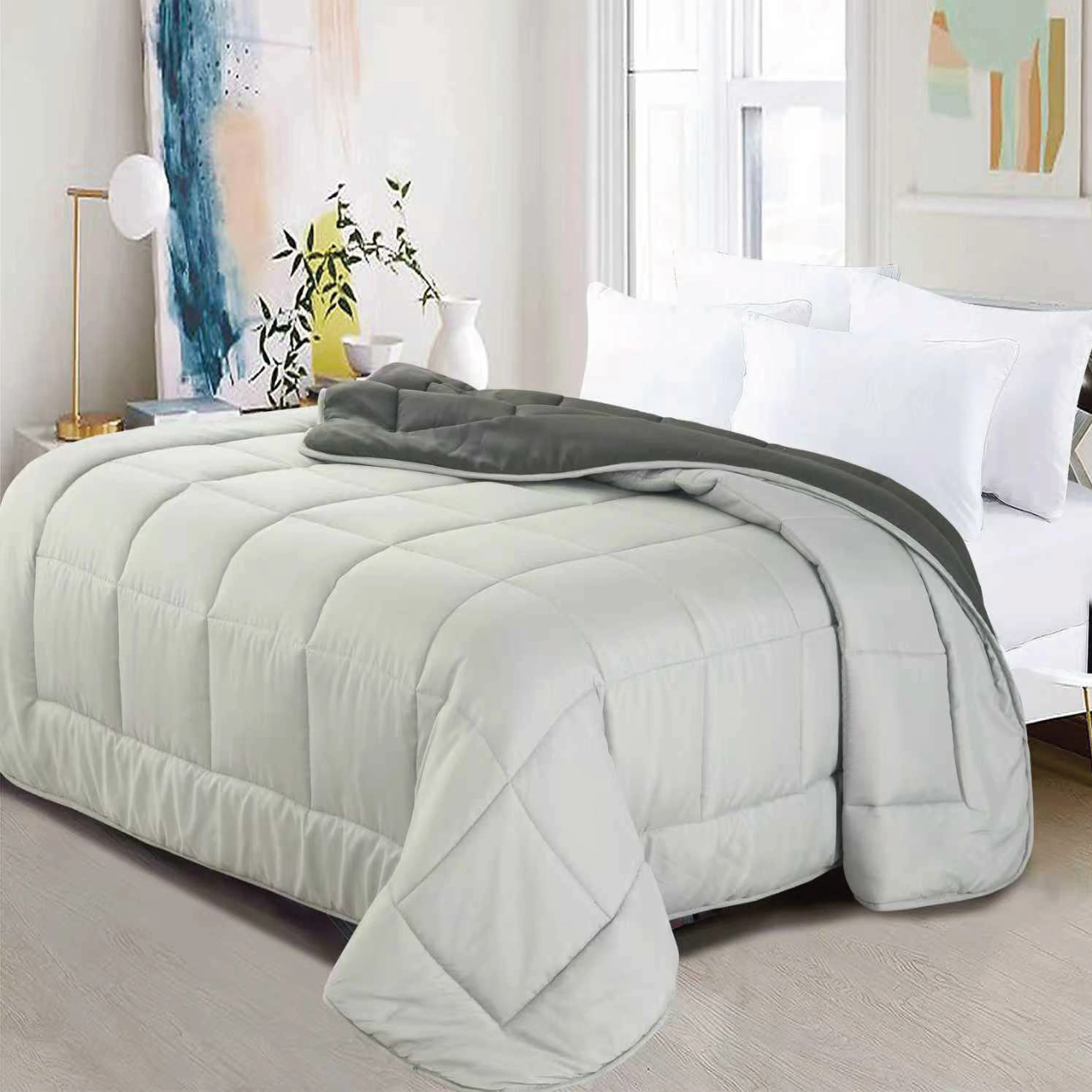 Vivid Torral - Edredón Nórdico Bicolor Liso Invierno Reversible 400g Alta Calidad Efecto Térmico Tacto Suave y Cálido 90 - 105 - 135 - 150 cm