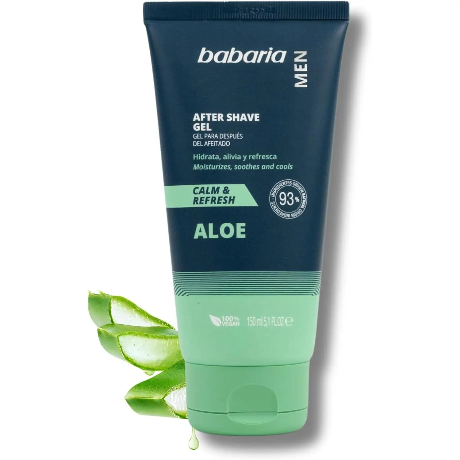 Pack de 6 Unidades Babaria - After Shave Hombre Con Aloe Vera | Crema Hidratante Facial Para Después Del Afeitado | Crema Cara Hombre Refrescante Y Calmante | After Shave Con Aloe Vera