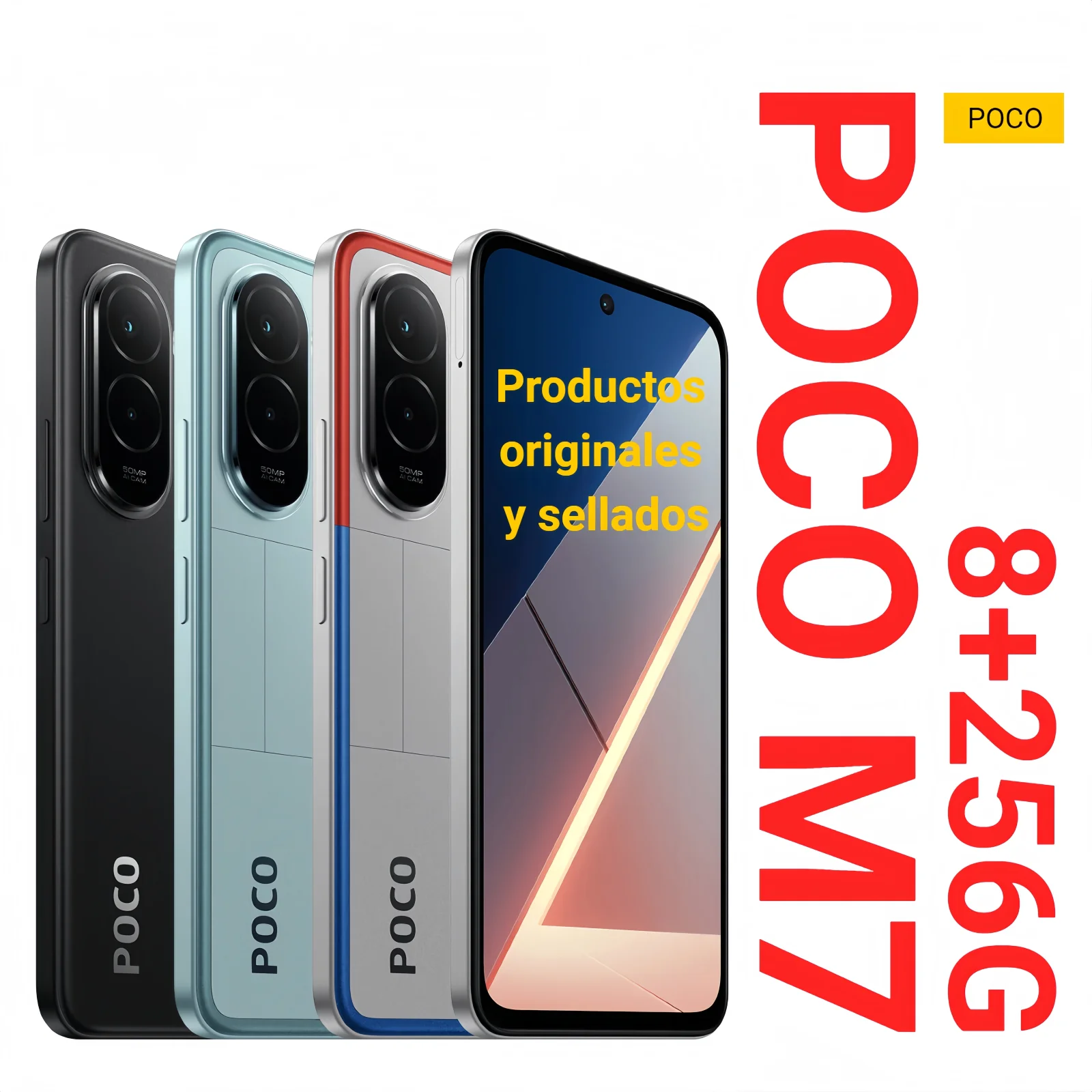 Xiaomi poco m7 4g mobile 8+256gb, 50mp ai camera, 6.9" fhd+ screen, snapdragon 685, 33w + 18w reversible charging, without charger