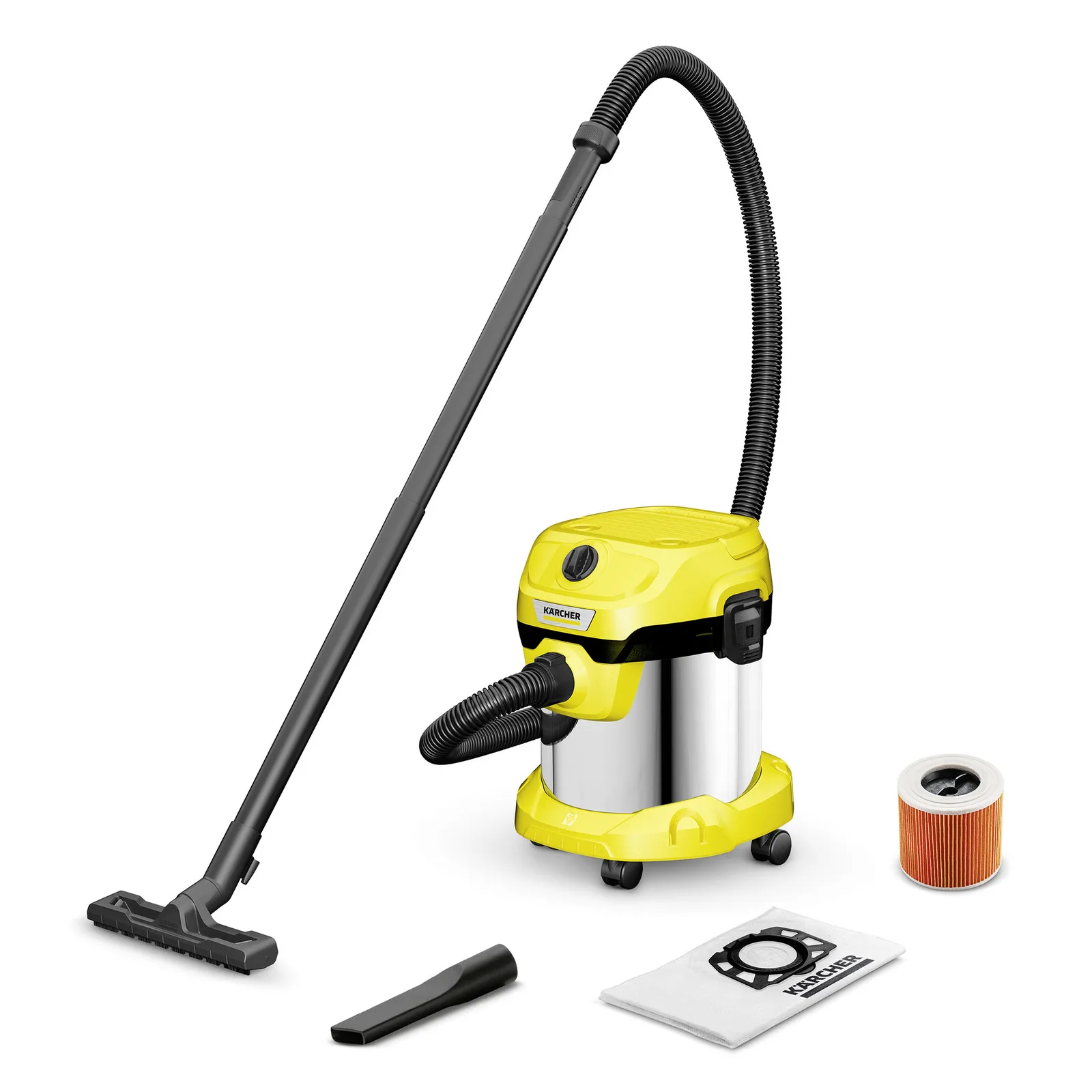 Kärcher - Aspiradoras para suciedad sólida y líquida WD 2 Plus S V-15/4/18/C - 1.628-054.0