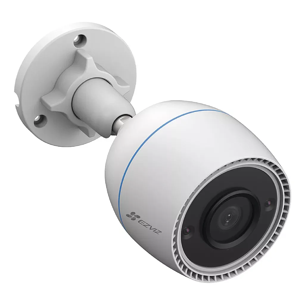 Cámara de seguridad exterior EZVIZ H3c 1080p – Visión nocturna 30 m, detección humana por IA, audio integrado, IP67 impermeable, compresión H.265, compatible con Google Assistant, Alexa