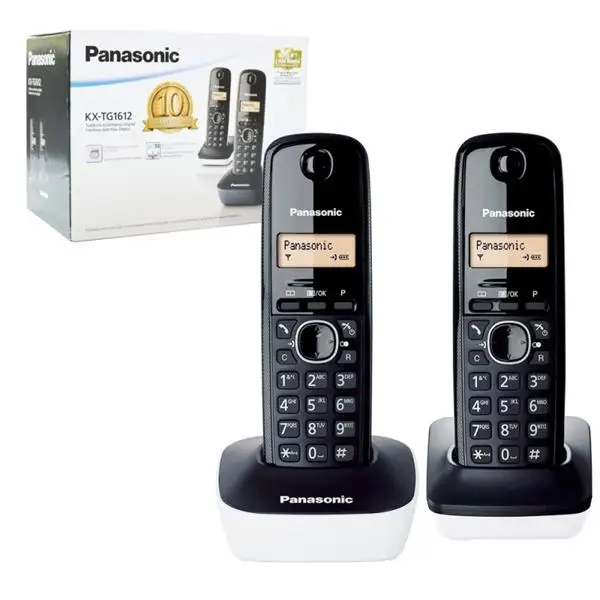 Phone Dect Duo Panasonic Kx-Tg1612sp1 black/white. A.G 50