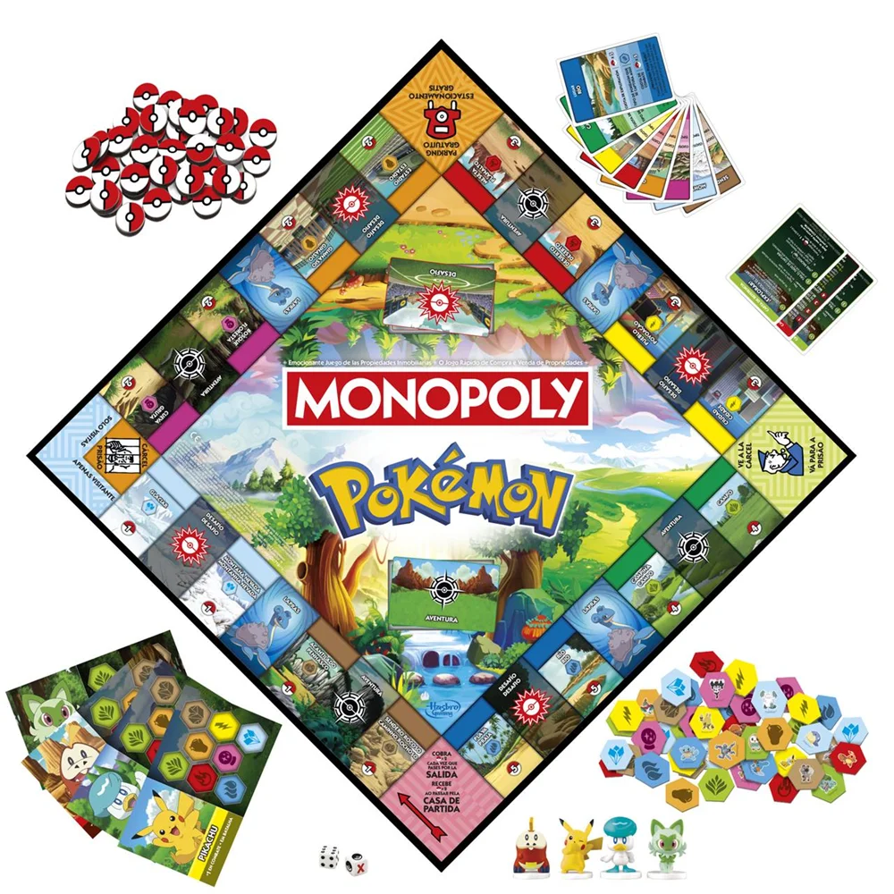 Monopoly Pokémon Classic Game by Hasbro - Spanish board game for 2-10 players, featuring iconic Kanto and Johto locations, Pokémon collecting, and easy-to-learn rules for family fun and entertainment. #8