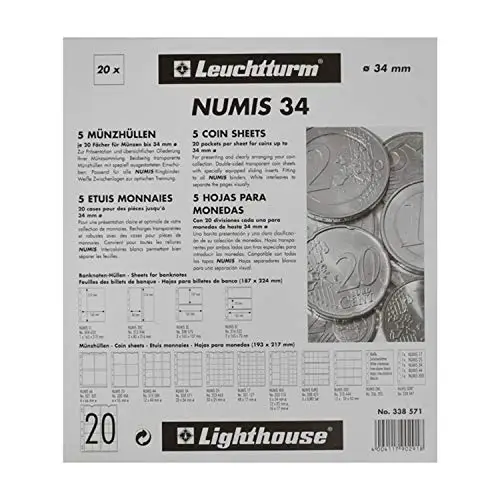 Hojas formato NUMIS para monedas de hasta 37 de diametro Leuchtturm