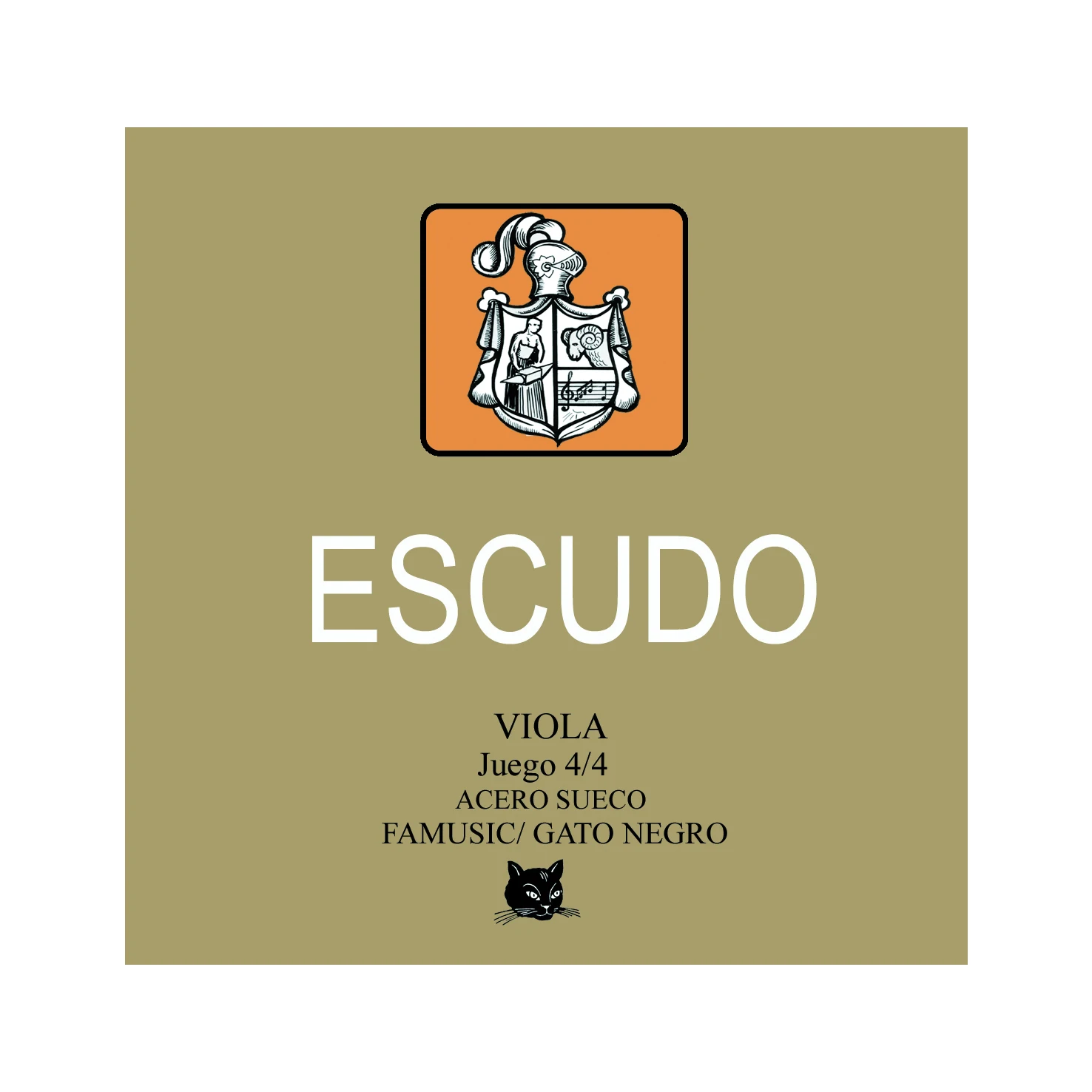 Juego de cuerdas  para Viola 4/4 Ferrer by Gato Negro. Fabricado en acero sueco de alta calidad en España desde 1868