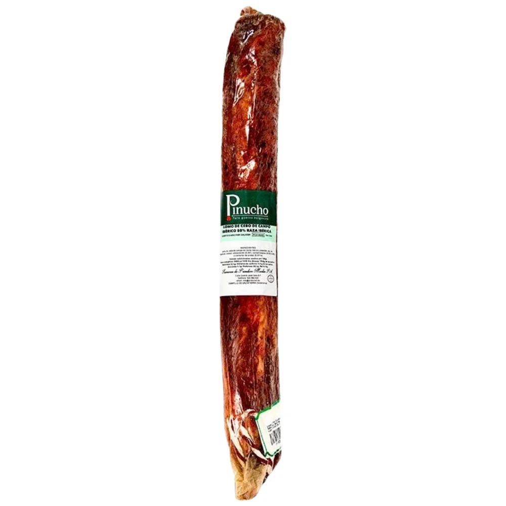 Lomo ibérico cebo de campo 50% raza ibérica, Guijuelo, Pinucho, precinto verde, pieza entera, aprox. 1,2kg