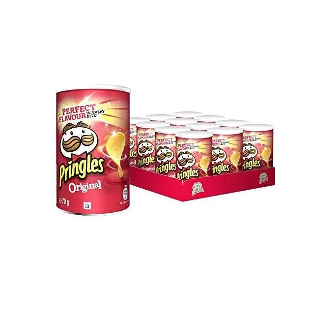 Pringles Original 12 PCs 70g bbq Sour Cream & Onion paprika or ham