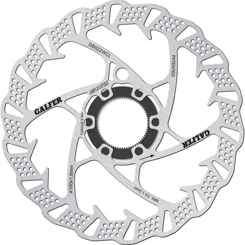 GALFER | Disco De Freno SHARK E-Bike Center Lock - DISC SHARK® DE GALFER REVOLUCIONA LOS CONCEPTOS DE FRENADO Mayor potencia de frenada: gracias al diseño Disc Shark®, este disco requiere de una menor