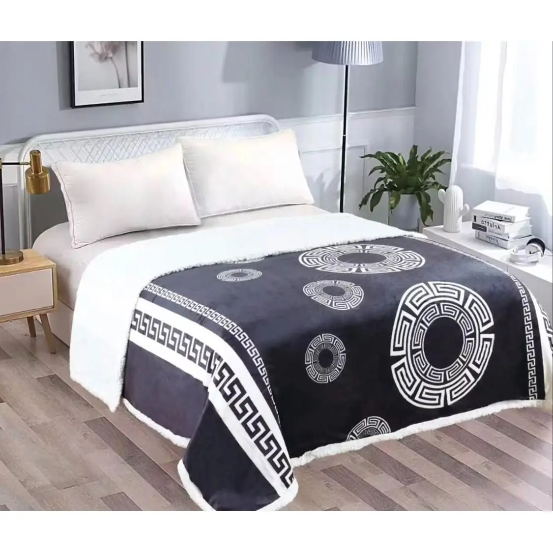 ARISE SHOP-Mantas Polar Invierno de Sherpa Multiuso con Microfibra Extra Suave y Borreguitos,Manta