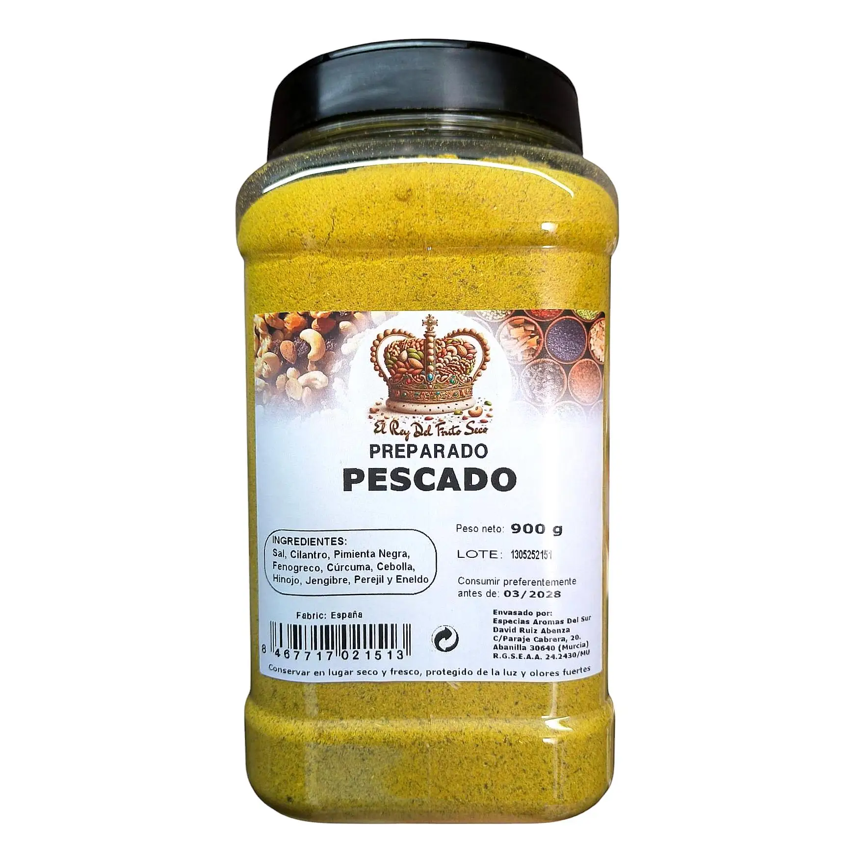 Preparado para Pescado 900 gr - Especias para Pescado - Condimento - El Rey del Fruto Seco