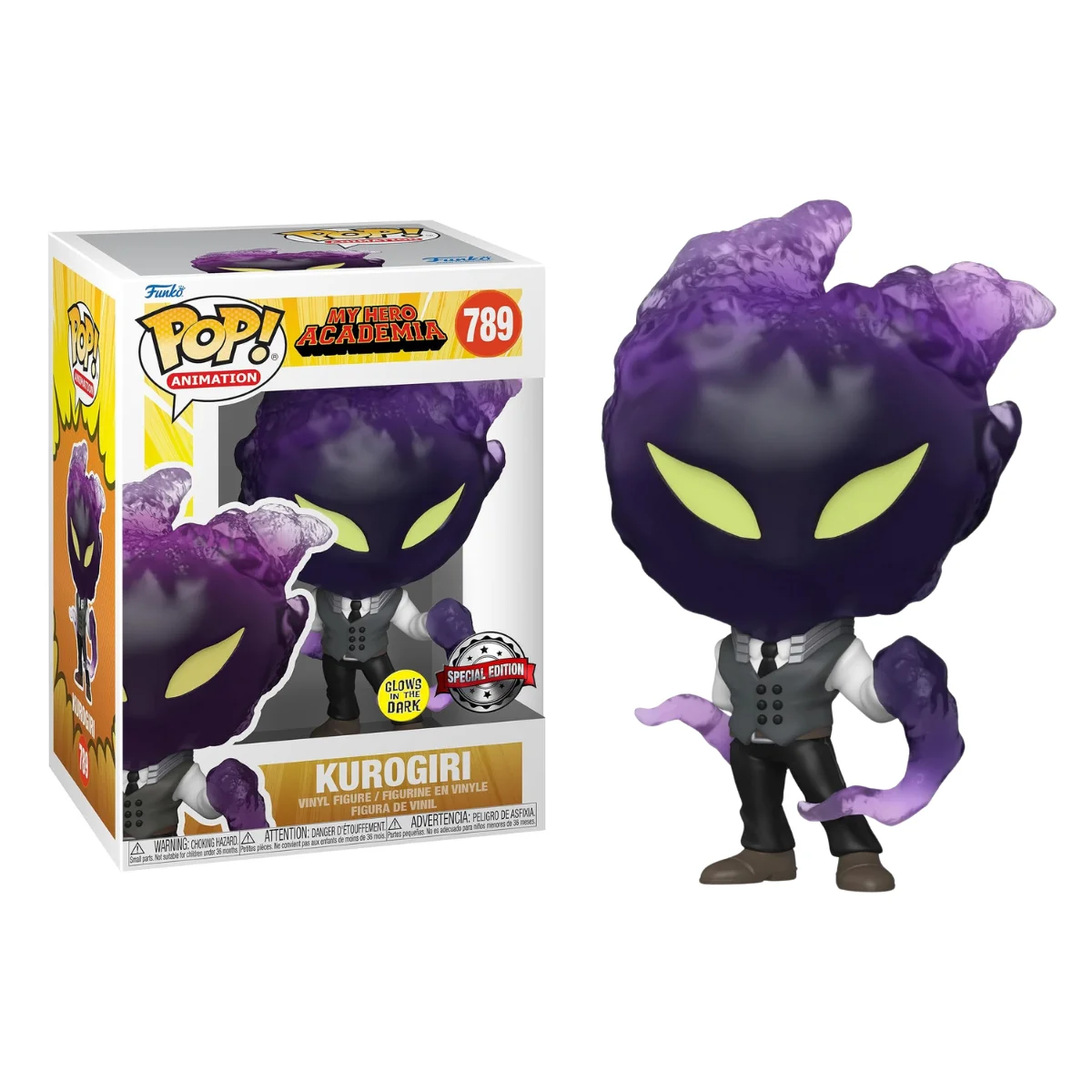 FUNKO POP! MY HERO ACADEMIA - KUROGIRI (GITD), 62707, Nº789, TIENDA CON LICENCIA OFICIAL