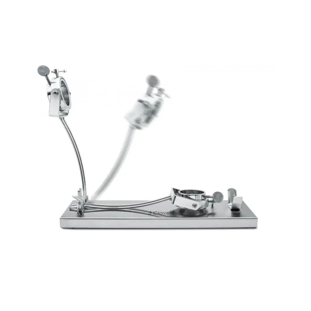 3 Claveles Jamonero Soporte para Jamón en Acero Inoxidable Plegable Giratorio Profesional