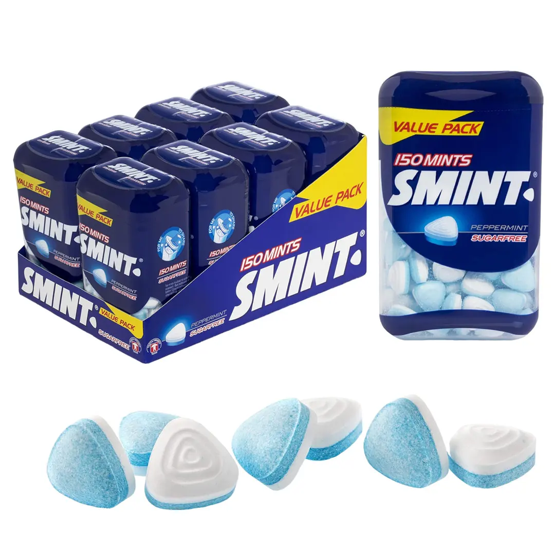 Smint mint saving bottle, sugar-free compressed caramel - 8 units of 150 tablets (total 840 gr.)