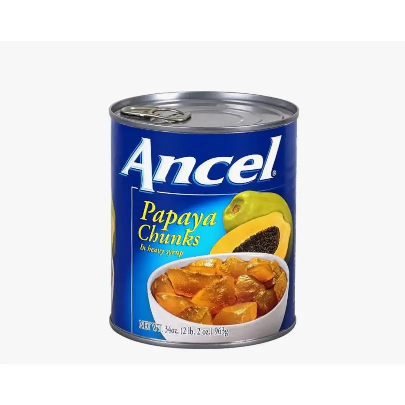 Ancel Papaya en Trozos 963gr (2LB. 2OZ) - Papaya en almibar
