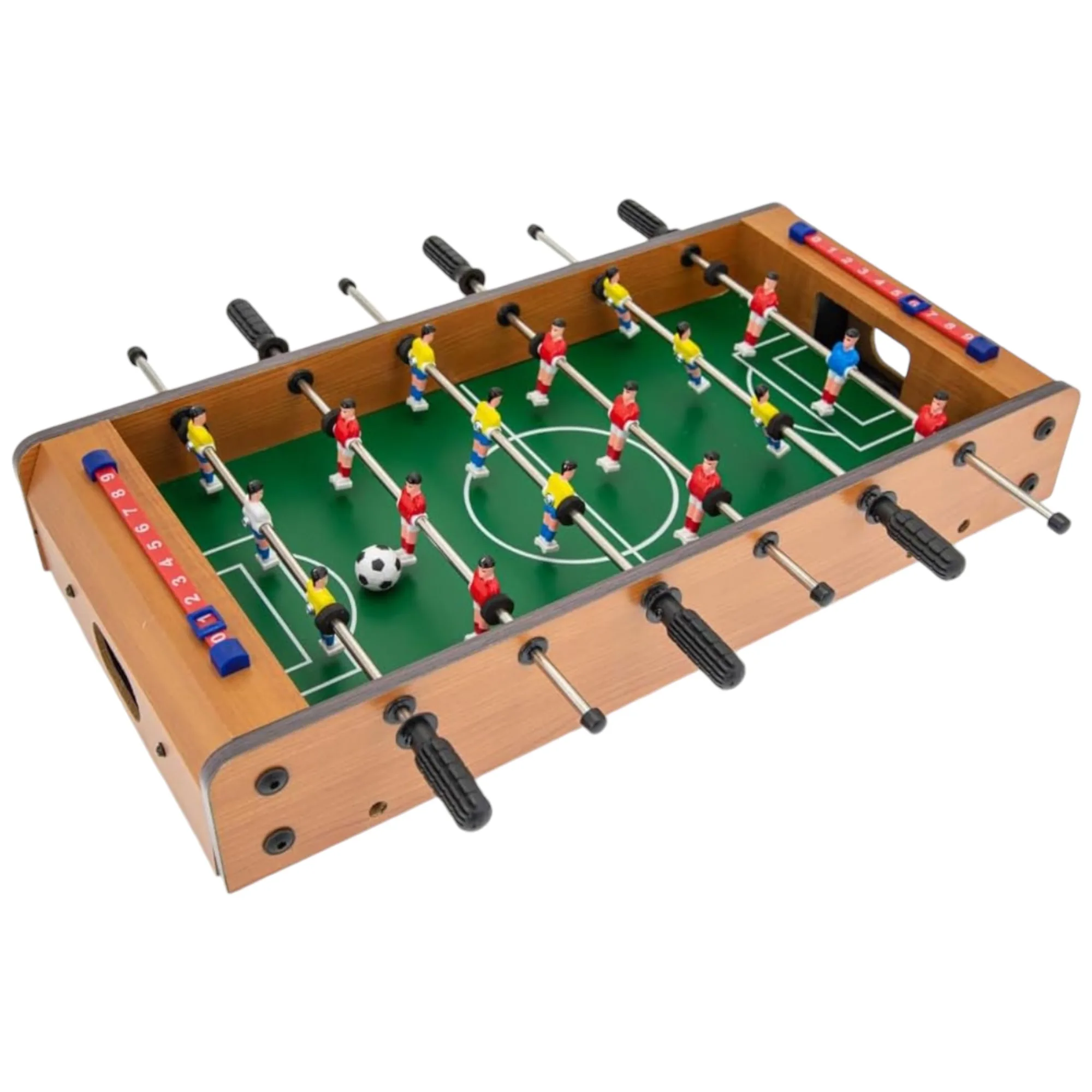 Futbolín de Mesa de Madera - Billar de Mesa de Madera - Air Hockey de Mesa de Madera - Juegos Compactos para niños y Adultos - 1 vs 1 (BALL 2499)