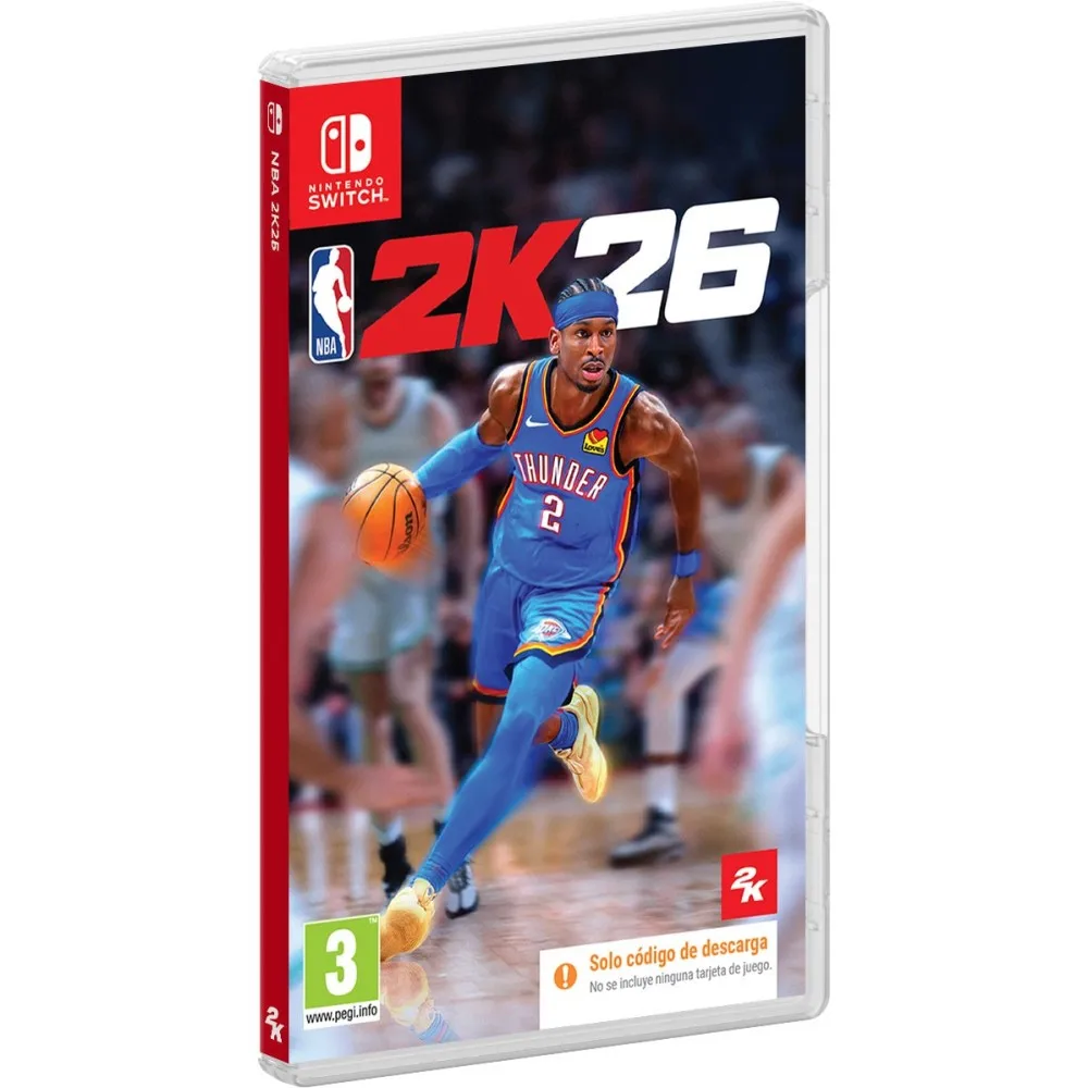 NBA 2K26 SWITCH CAJA CON CÓDIGO DE DESCARGA DIGITAL DE JUEGO COMPLETO PARA NINTENDO SWITCH VERSIÓN ESPAÑOLA GARANTÍA EUROPEA Nintendo