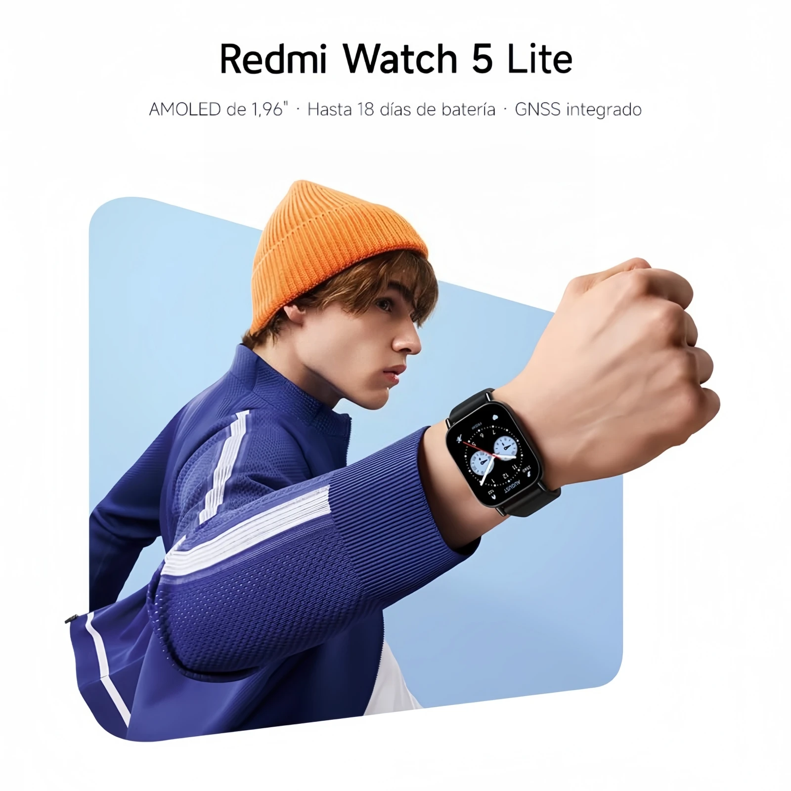 XIAOMI Redmi Watch 5 Lite Smartwatch - AMOLED Display 1.96", Bluetooth Calls, Heart Rate Monitor, 150 Sports Modes, 18 Days Battery Life, Compatible with Android.