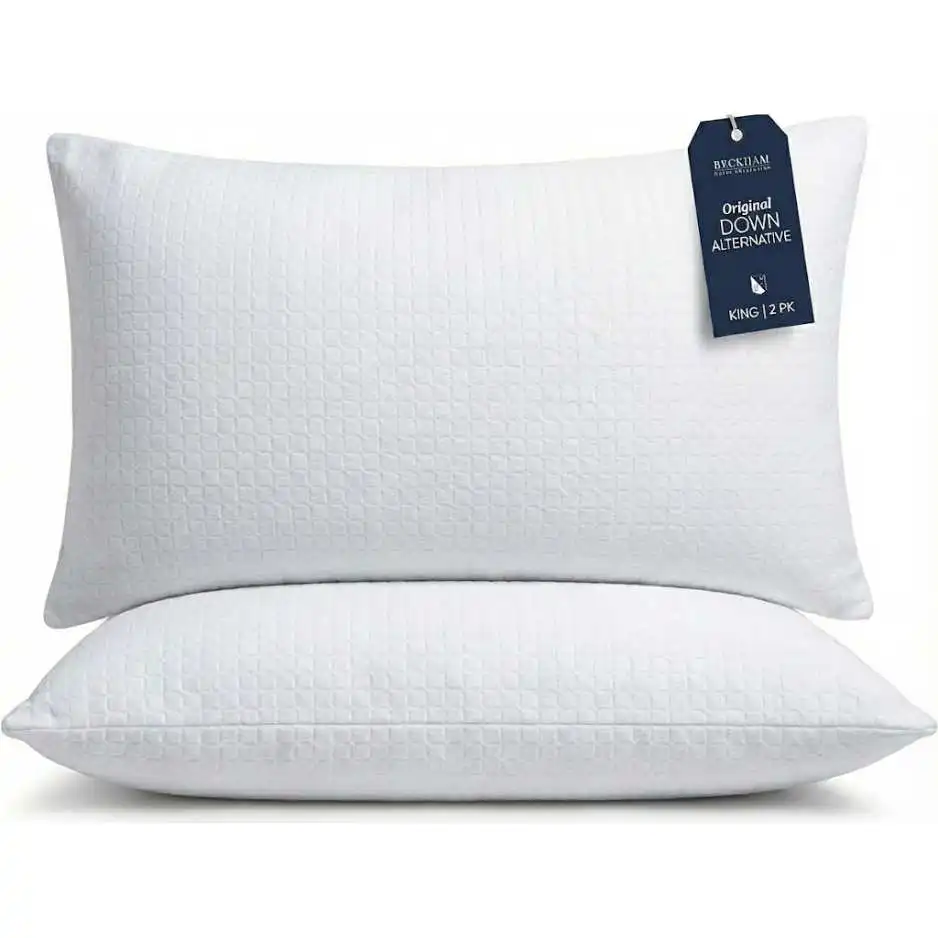 Almohadas Viscoelásticas de Lujo con Aloe Vera 100% Natural, Pack de 2, Hipoalergénicas, Antiácaros y Transpirables, Soporte Cervical Ergonómico, Ideales para Descanso Profundo