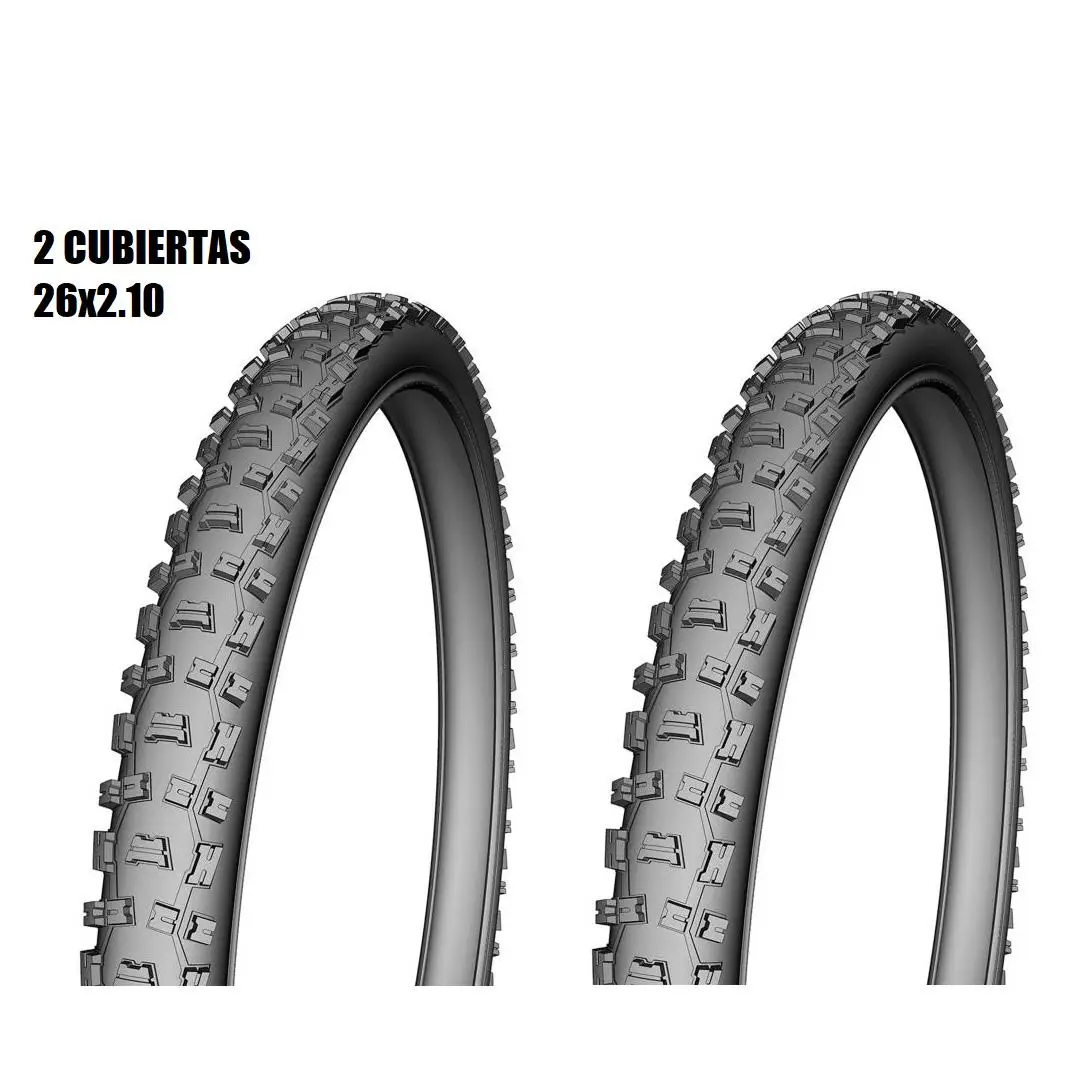Deestone 26"x2.10 MTB Tire in Black, featuring a wire bead design for mountain bikes, provides excellent traction and control on mixed terrains, ensuring durability for your cycling adventures.