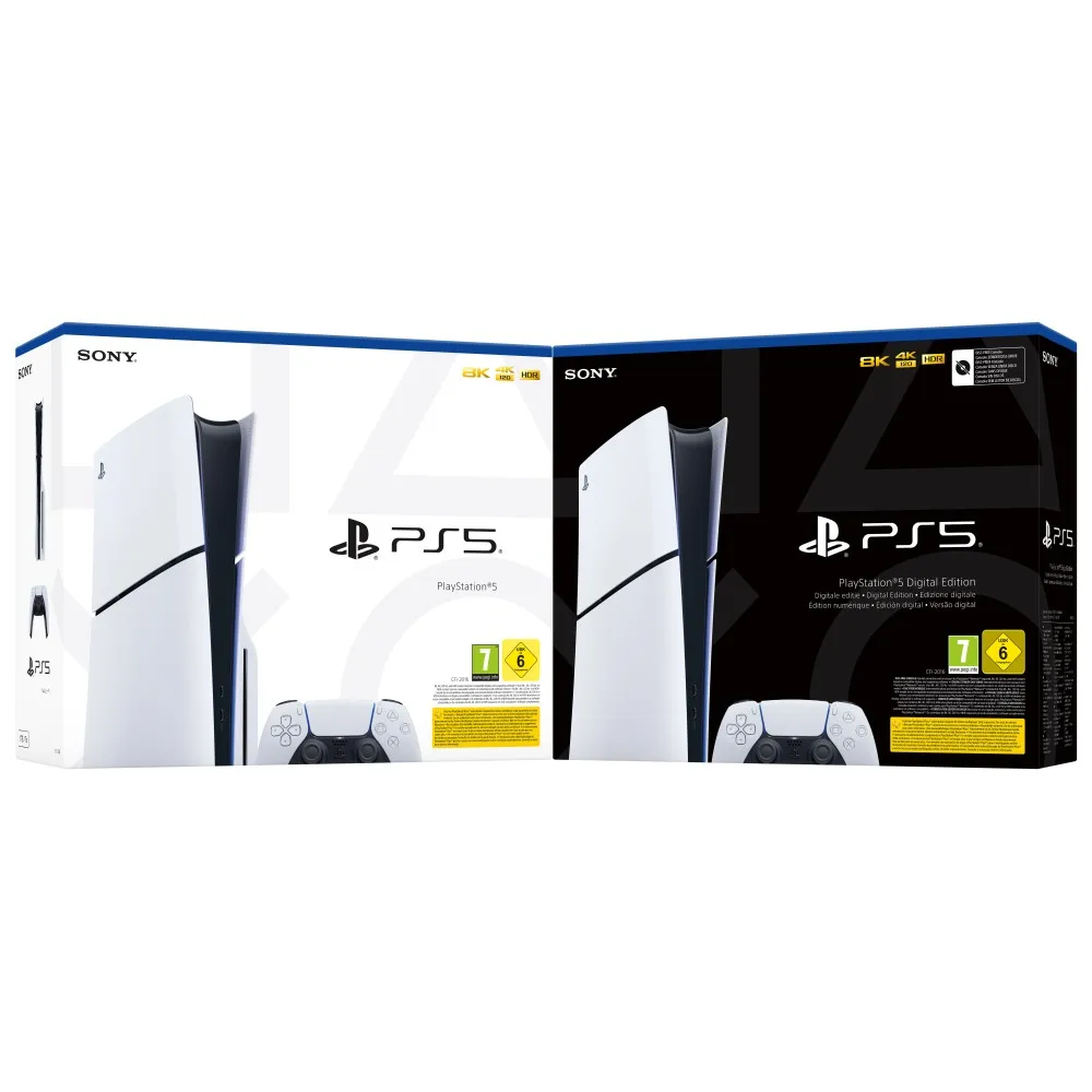 PLAYSTATION 5 SLIM choose model with or without PS5 disc reader Spanish version EU WARRANTY WARRANTY