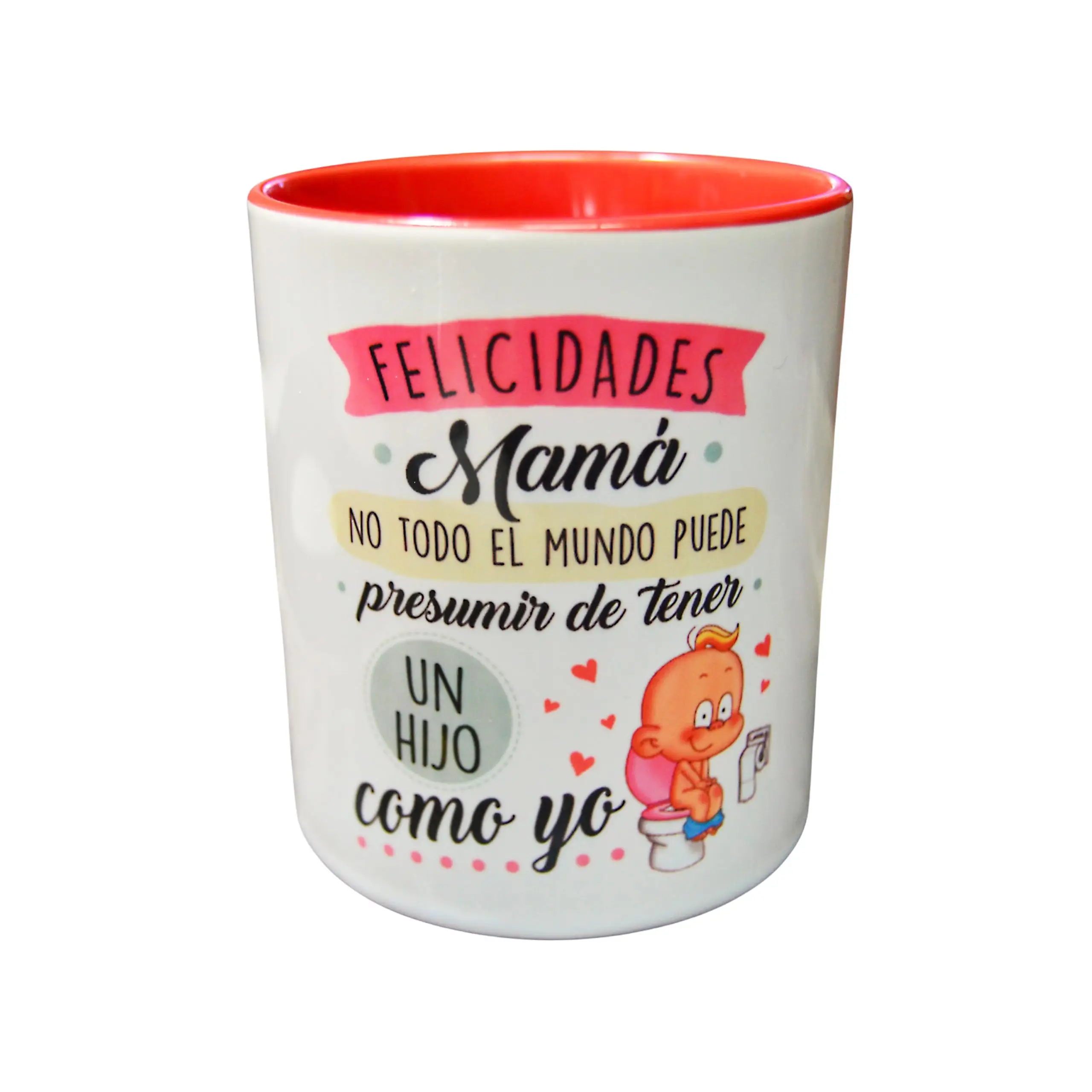 Taza para Mamá o Papa Personalizada con Frase y Dibujo Divertido - Regalo Original y Divertido para el día de la Madre o el día del Padre