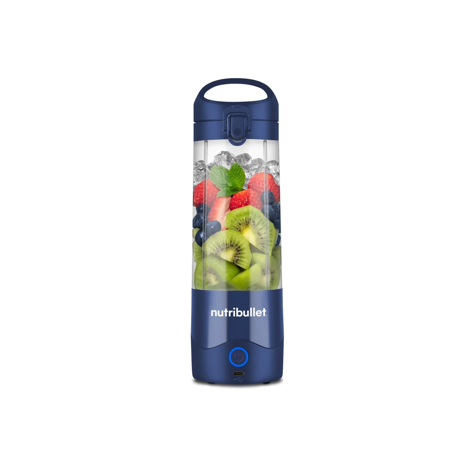 Nutribullet Azul Batidora De Vaso Portable Nbp003nbl, Vaso Portátil 0.475L, Asa Transportable, Carga Usb-C, 2000 Mah, - Imagen 7