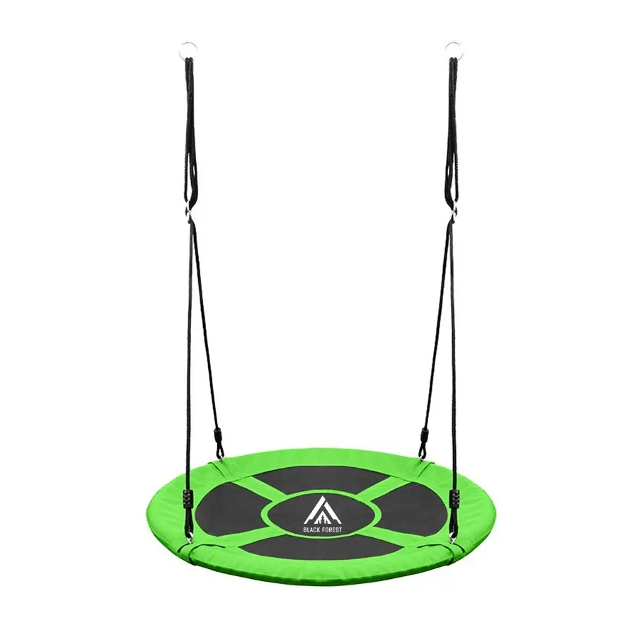 Extralink Columpio Nido – Columpio Infantil Ajustable, Diámetro 100 cm, Capacidad de hasta 150 kg, con Bordes Acolchados y Cuerdas Resistentes, Interior y Exterior, Verde