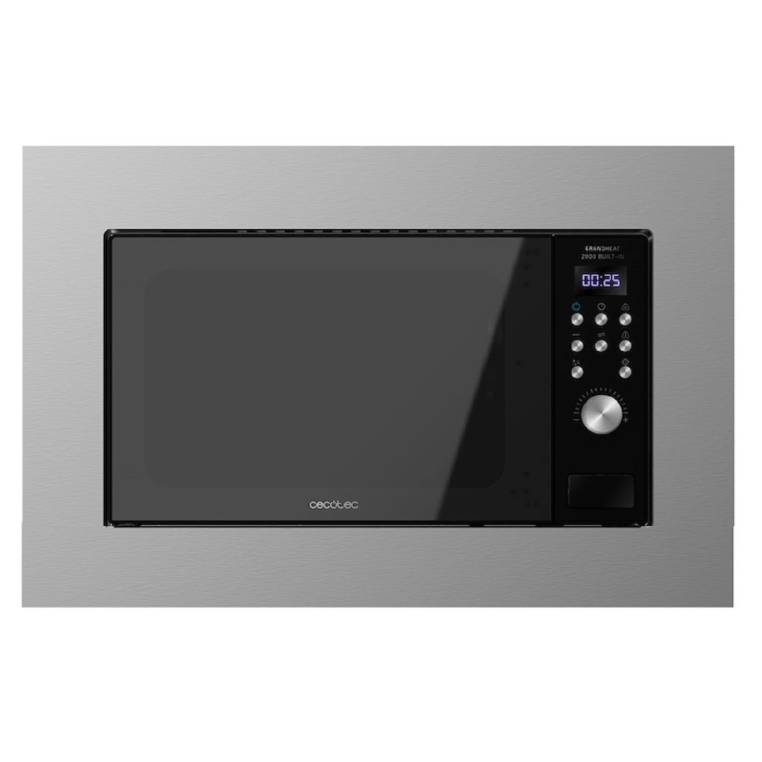 Cecotec GrandHeat 2000 Built-in SteelBlack Microondas Encastrable con Grill 20L 700W Negro - Imagen 3