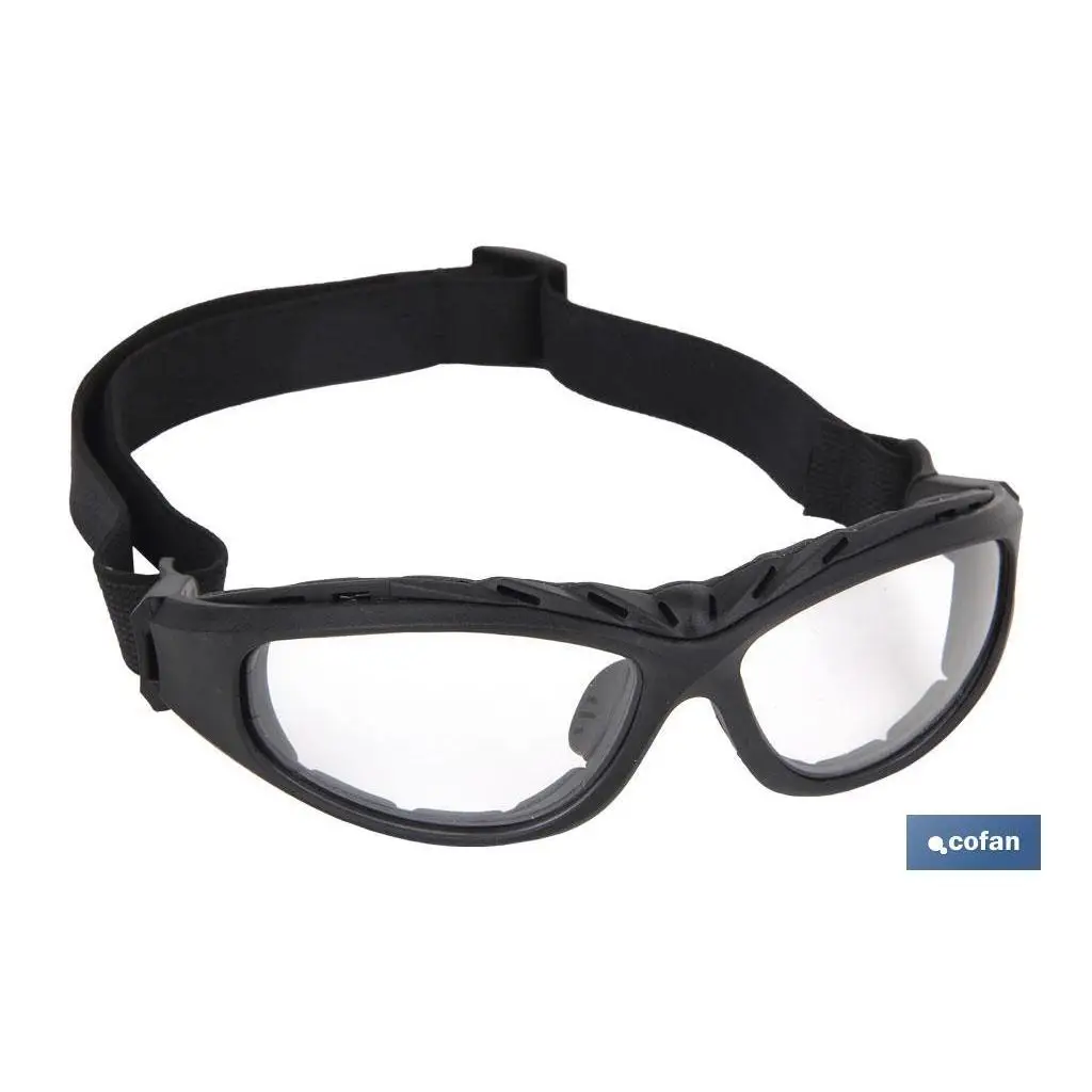 COFAN - Gafas de seguridad acolchadas | Protección 4 en 1 | Lentes con recubrimiento duro