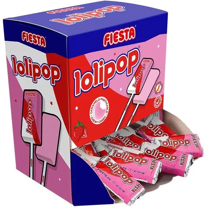 Lolipop Strawberry - Box of 20 Units - Lolipop Strawberry Flavor Party - Special Edition 20 Lolipop Units - Ideal Gift