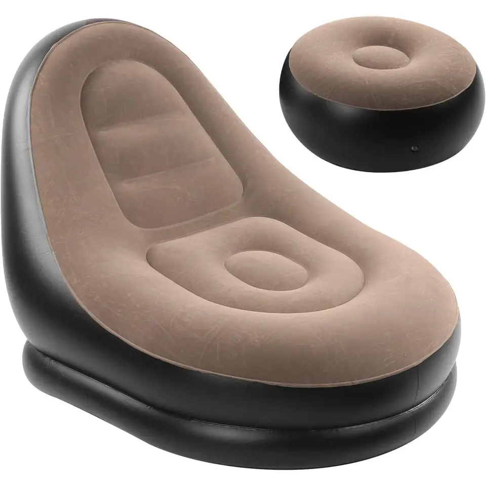 SILLÓN HINCHABLE CON REPOSAPIÉS