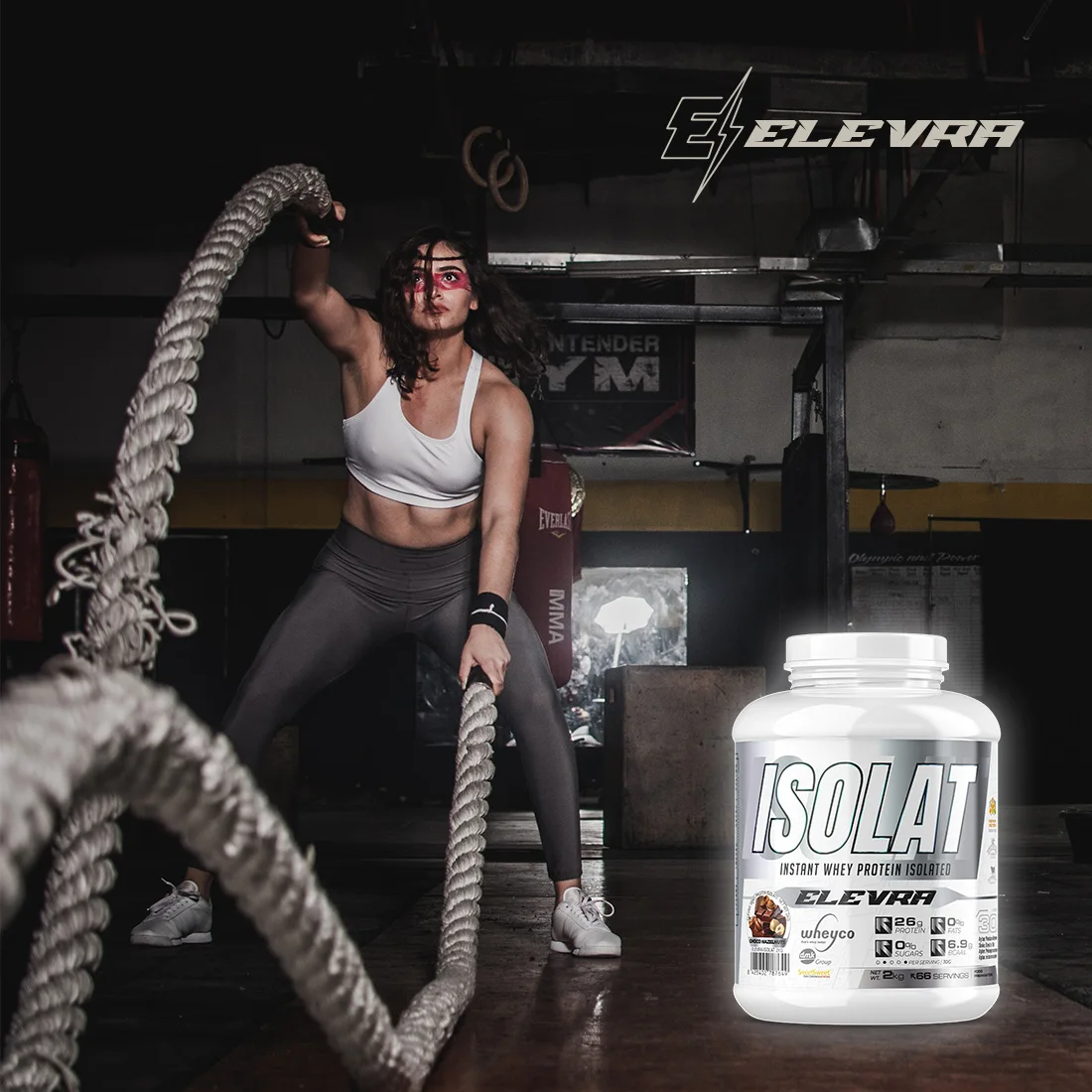 Elevra - pro isolate protein 2kg / our wheyco premium whey protein isolate formula ®   It is pure protein of high biological value and contains a complete profile of amino acids with bcaas that will help you increase your muscle mass