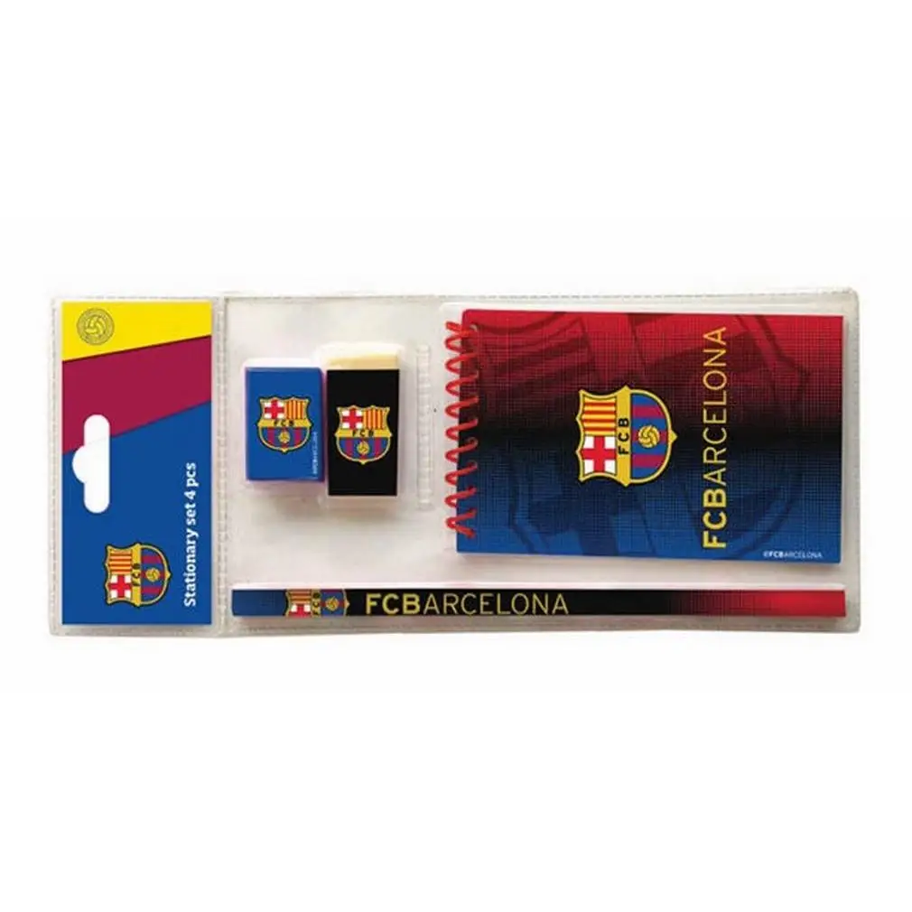 Casa Y Menaje Set Papelería Alta Calidad 4 Piezas FC Barcelona