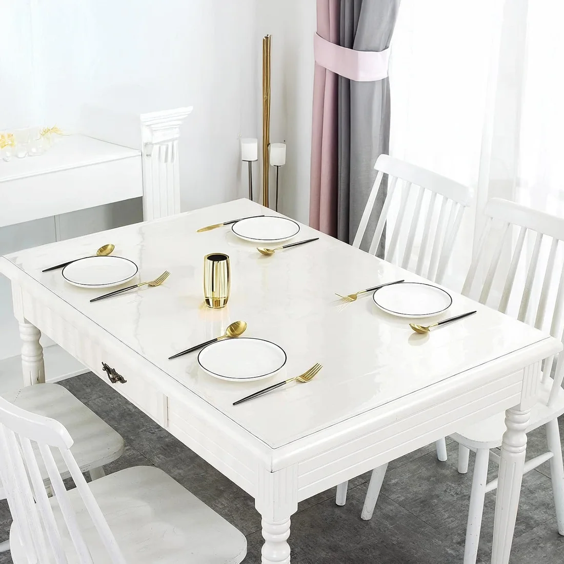 Transparent PVC Tablecloth PANDAHOME - Waterproof, Stain-Resistant, Durable Rectangular Table Protector for Home and Kitchen, Ideal for Parties and Easy Cleaning #3