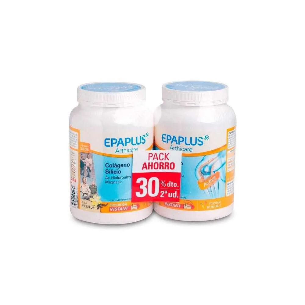 EPAPLUS ARTHICARE COLAGENO SILICIO +CALCIO SABOR VAINILLA DUPLO 2 X 383 G 30% DTO 2ª UNID