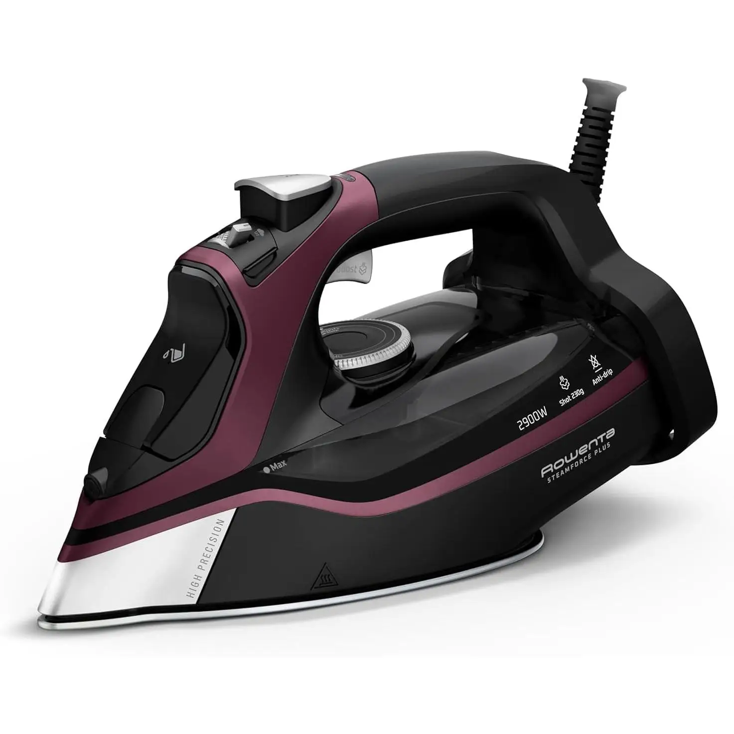 Plancha de vapor Rowenta DW9414D1, 2900 W, 230 g/min golpe de vapor, 45 g/min vapor continuo, Microsteam 400 HD, depósito 350 ml, apagado automático