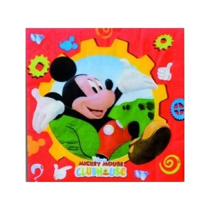 Colorbaby - Colección Disney - Pack 20 Servilletas Mickey Mouse Disney 33 Cm - Alta Absorción | Ideal para Fiestas