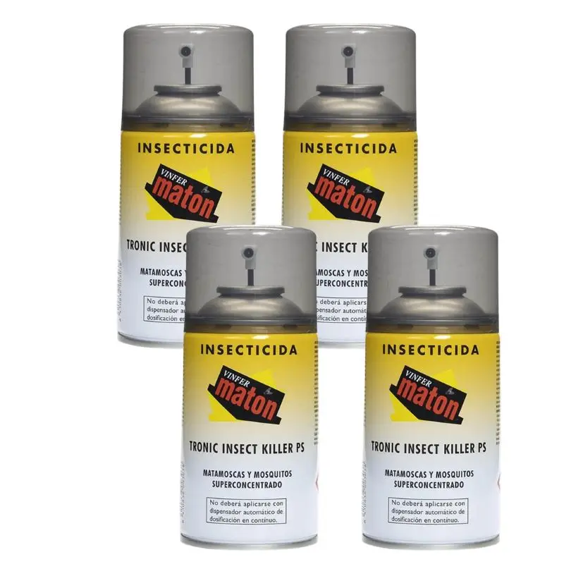 Insecticida Vinfermatón PS Tronic 250 ml - 4 Unidades - Fórmula SUPERCONCENTRADO contra Mosquitos y Moscas MATON TRONIC