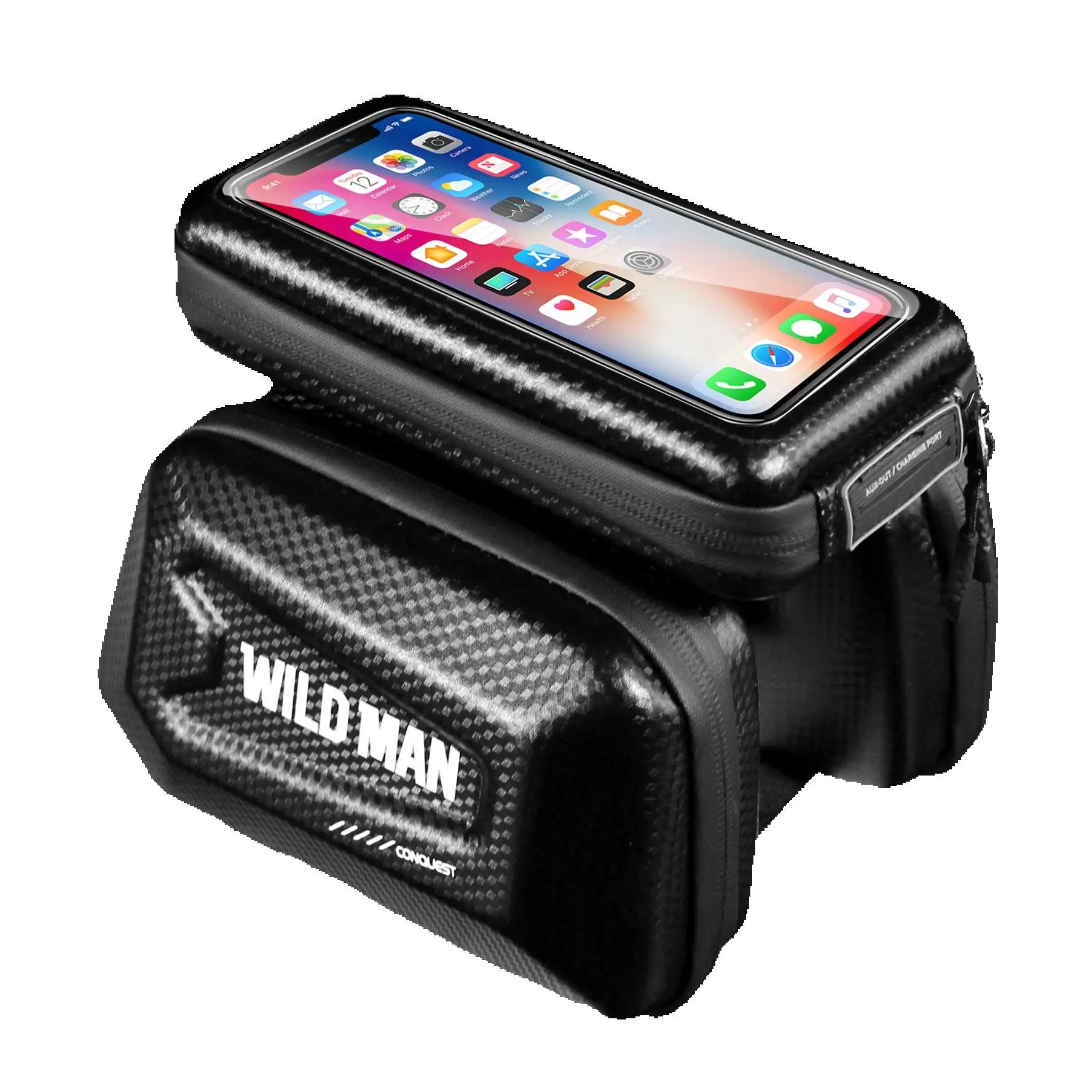 Bolsa para bicicleta 3 en 1, Bolso Transportin con 3 compartimentos, Fundas de Movil con Soporte para Bici, Bolsa para bicicleta 3 en 1, Accesorios para Ciclismos Bolsa impermeable para bicicleta con pantalla táctil para teléfonos (clásico)