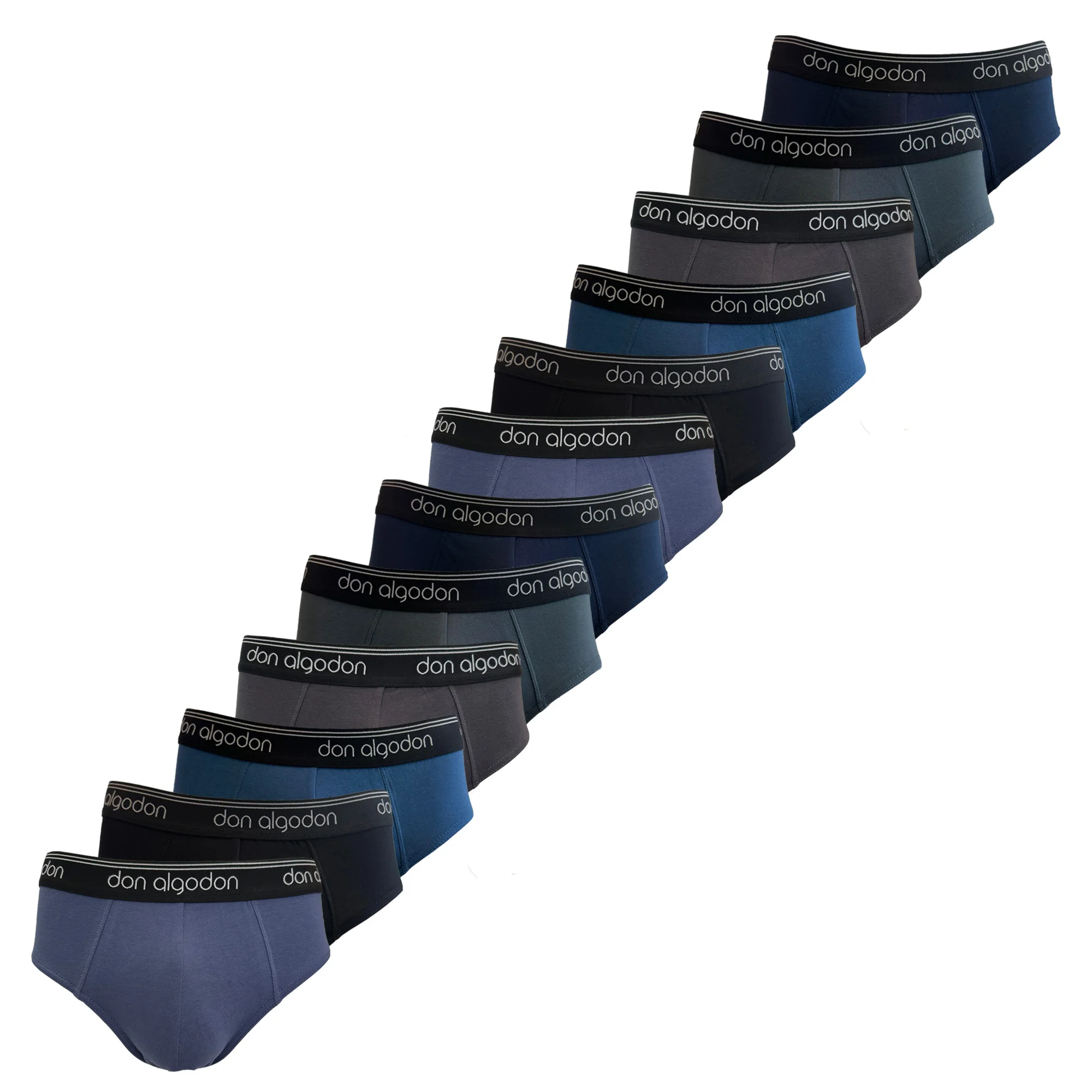 Don Algodon – Pack 12 Slips Hombre | Colores Variados | Calidad y Suavidad Excepcionales
