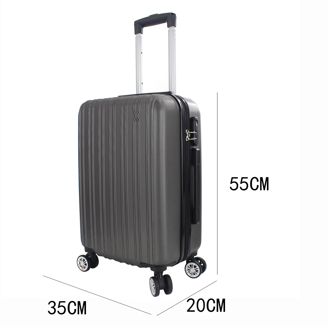 Airplane Suitcase Hand Luggage Travel Cabin Trolley Hard ABS 4 Wheels Rigid Cabin Suitcase with Telescopic Handle 55x35x20CM