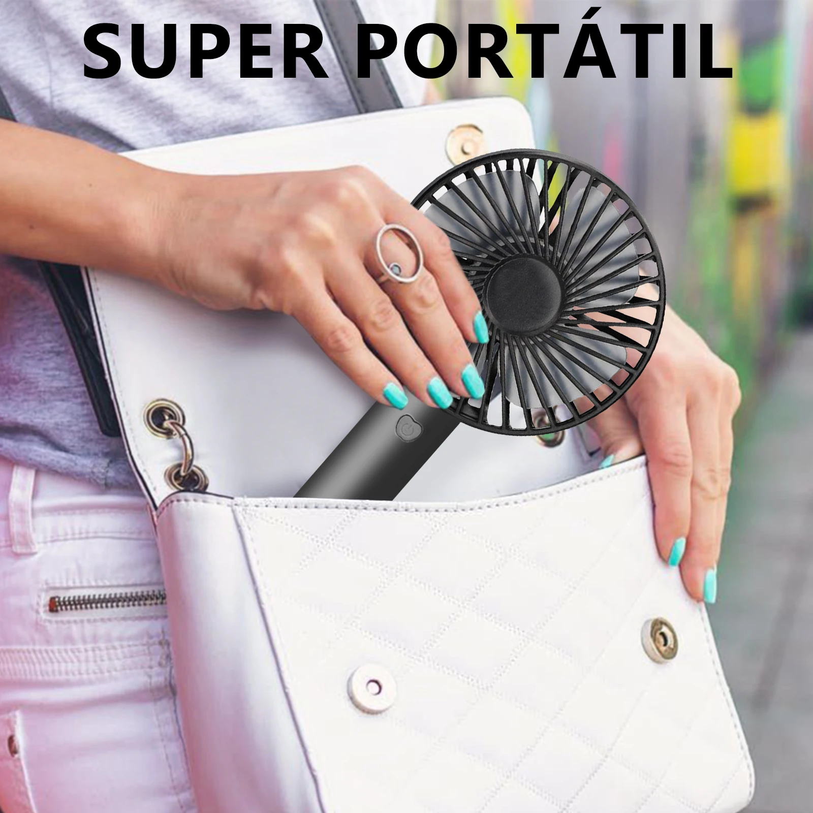 Easyspeed mini handheld fan, portable battery fan 3 adjustable speeds, long lasting, silent, usb charging