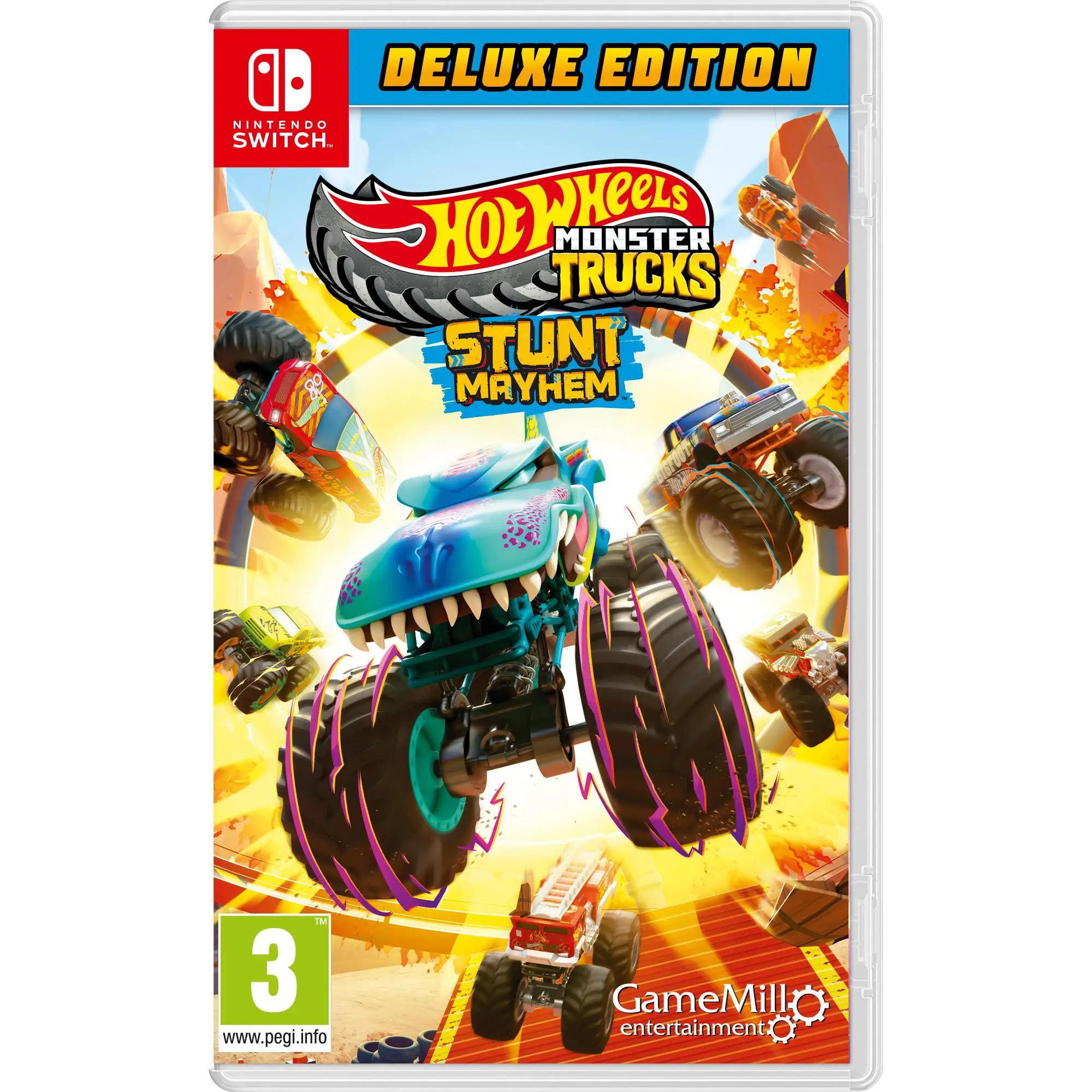 Hot Wheels Monster Trucks Stunt Mayhem Deluxe Edition - Switch - Nuevo Precintado - PAL España - Meridiem