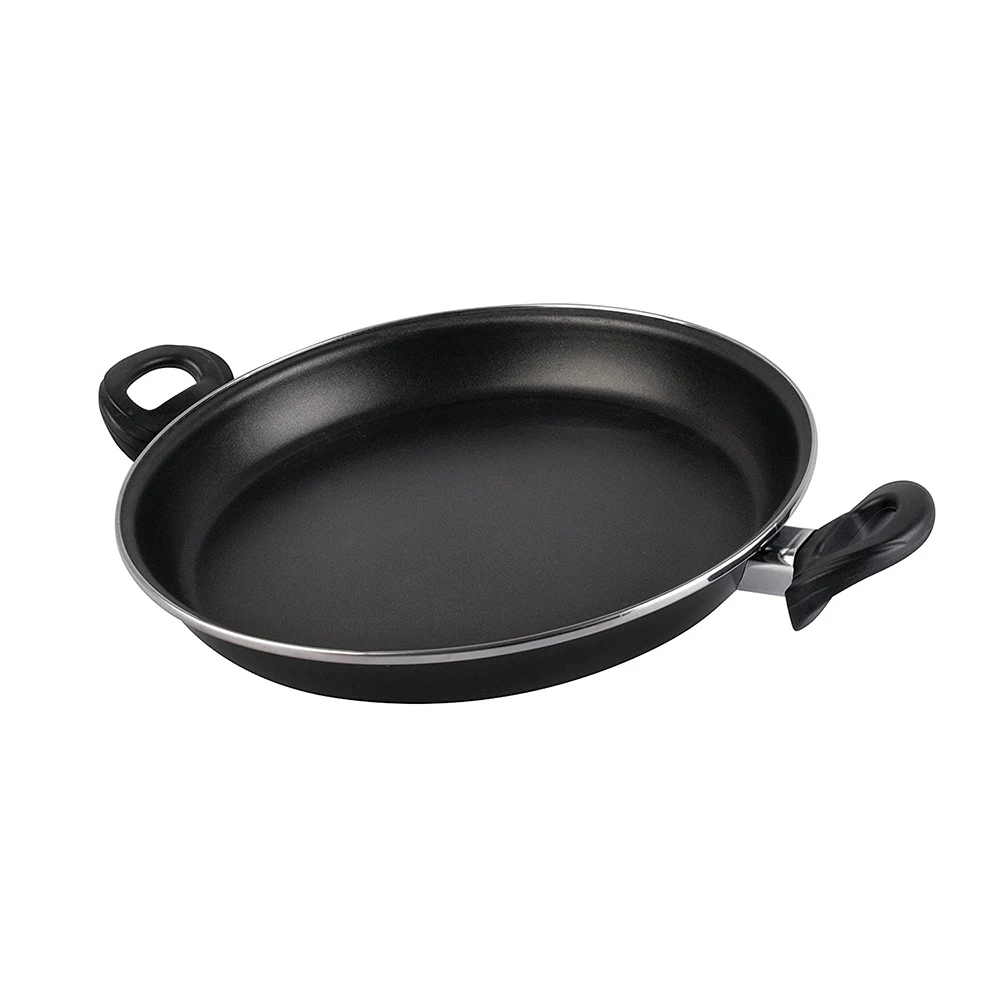 Magefesa 30 Cm black paella pan with basket and Triple layer non-stick