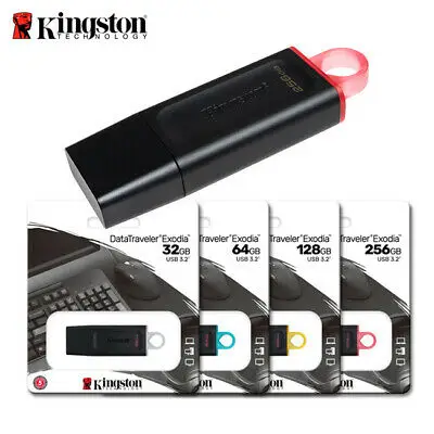 Kingston DataTraveler Exodia DTX Flash Drive USB 3.2 Gen 1 - with Protective Cap and Keyring in Multiple Colours