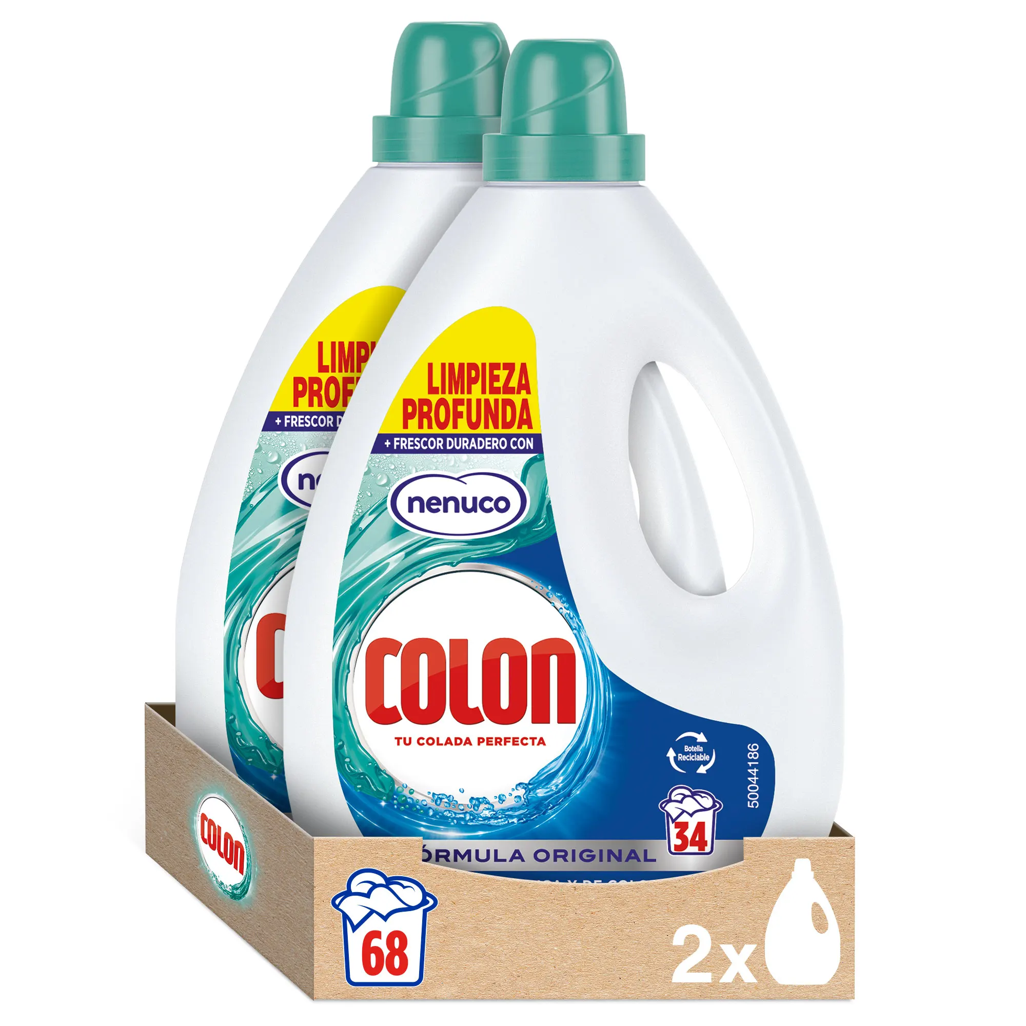 Colon Nenuco Detergente para la lavadora Gel 68 lavados (2x34 lavados)