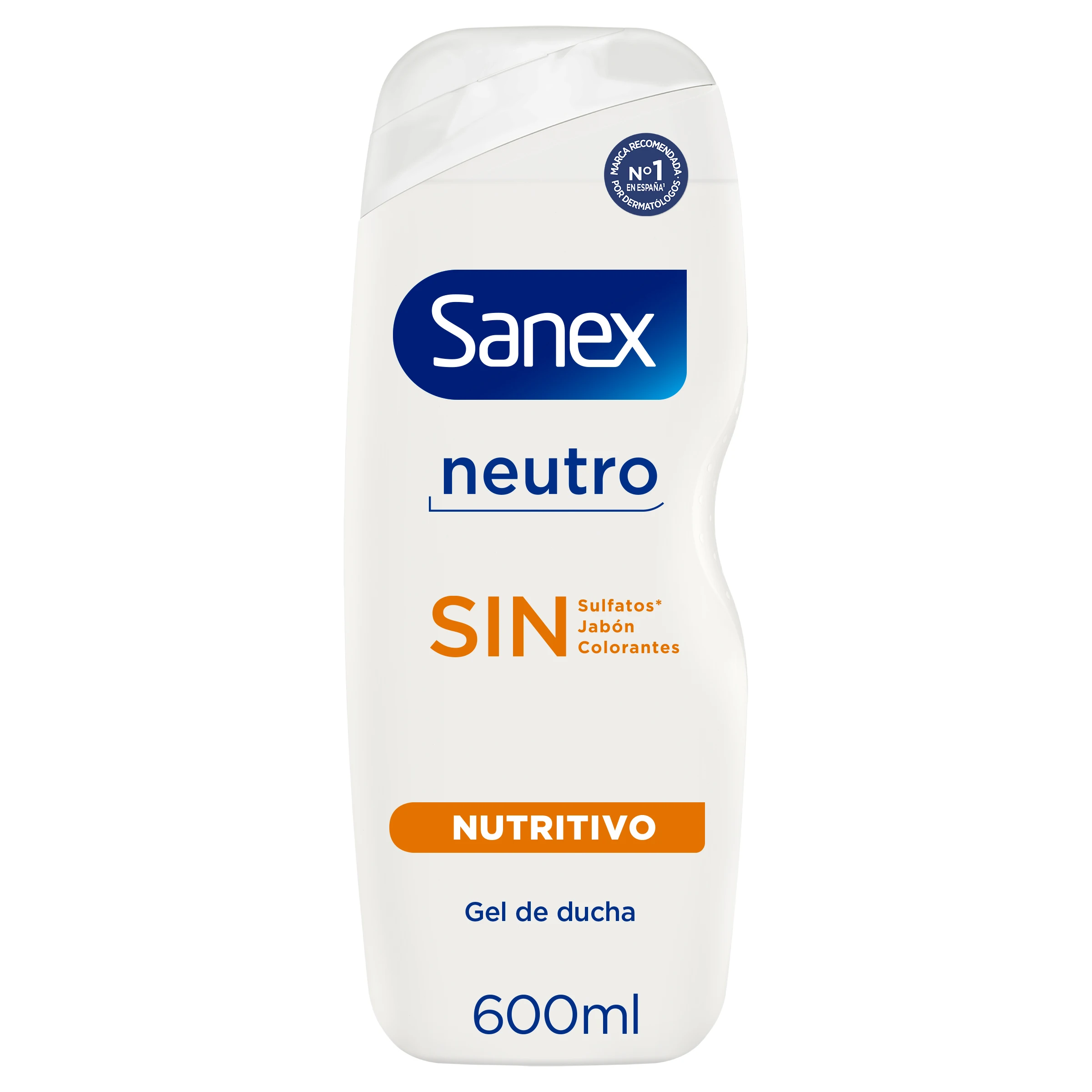 Shower Gel Sanex neutral nourishing dry skin 600 ml. Pack 3