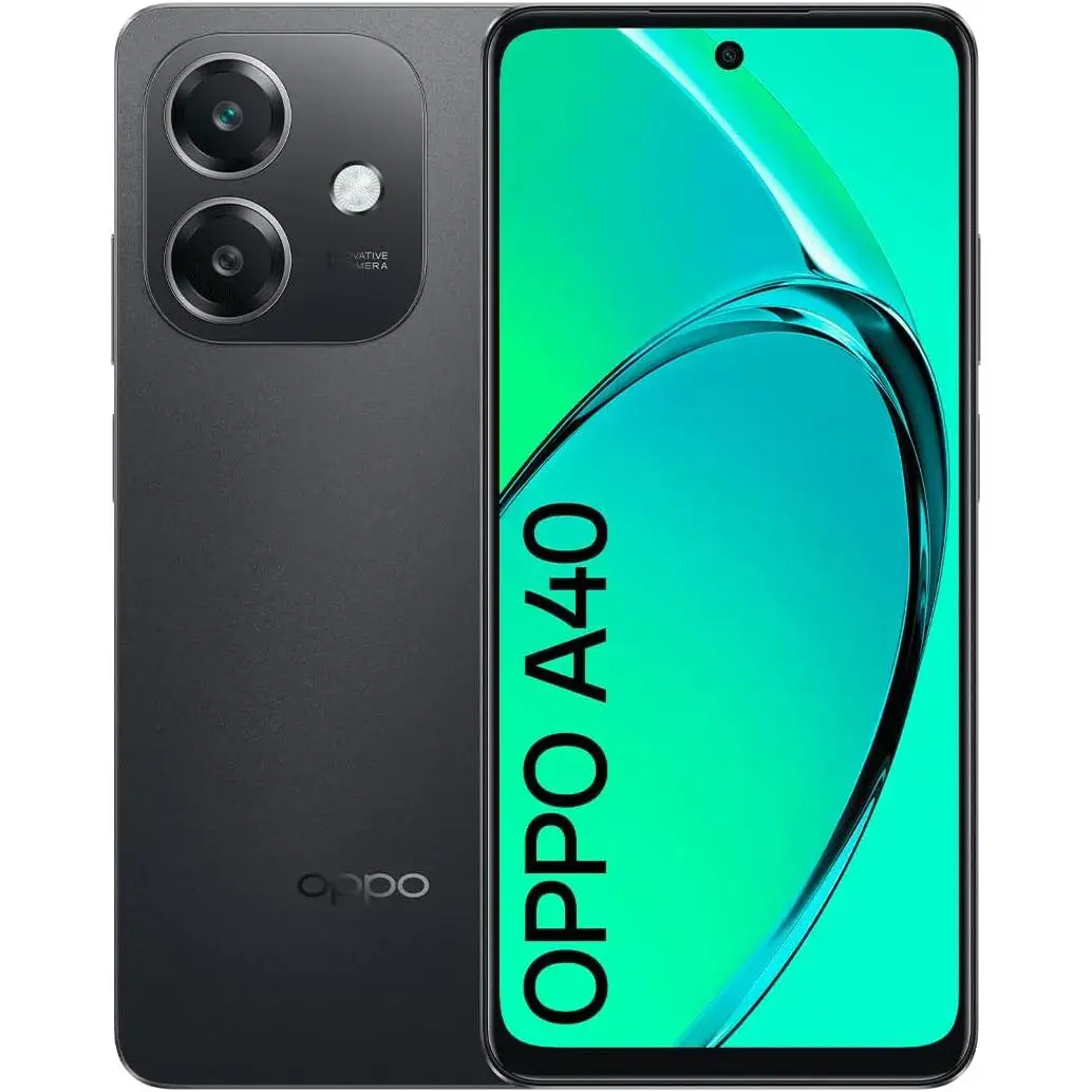 smartphone Oppo  a40 capacidad 128gb ram 4gb procesador qualcomm snapdragon 6s 4g gen 1 pantalla 6.67' camara frontal 5mp camara trasera 50mp bateria 5100mah negro