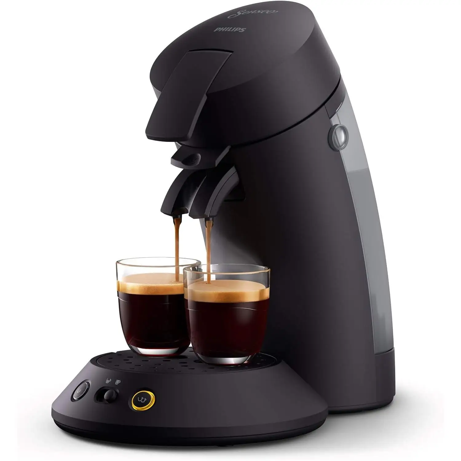 PHILIPS CSA210/61 Original Senseo Plus single-dose Coffee maker, Coffee Boost technology, made with recycled plastic, Black